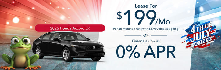 Lease 2026 Honda Accord LX $199