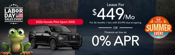 Lease 2026 Honda Pilot Sport $449