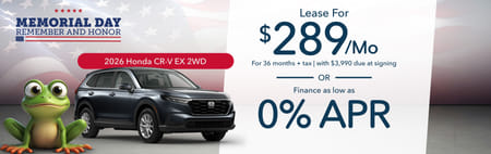 Lease 2026 Honda CR-V EX $289