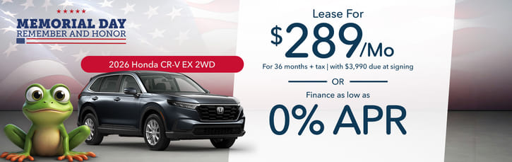 Lease 2026 Honda CR-V EX $289