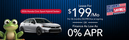 2026 Honda Civic Sport Hybrid Sedan Lease Offer