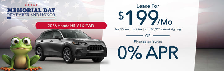 Lease 2026 Honda HR-V LX $199