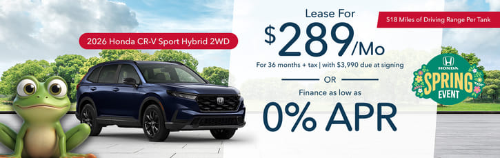Lease 2026 Honda CR-V Hybrid Sport $289