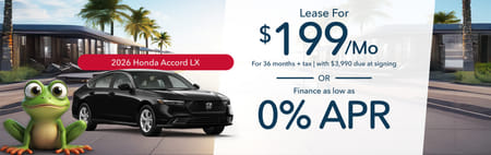 Lease 2026 Honda Accord LX $199