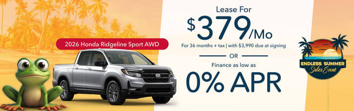 Lease 2026 Honda Ridgeline Sport $379