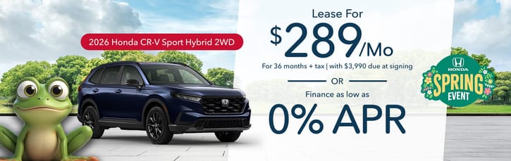 Lease 2026 Honda CR-V Hybrid Sport $289