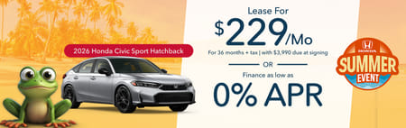 Especial de Finanzas de 2026 Honda Civic Hatchback Sport