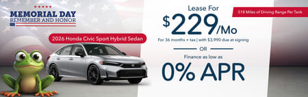 Lease 2026 Honda Civic Sedan Hybrid Sport $229