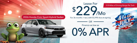 Lease 2026 Honda Civic Hybrid Sedan Sport $229
