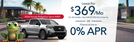 Lease 2026 Honda Ridgeline Sport $369