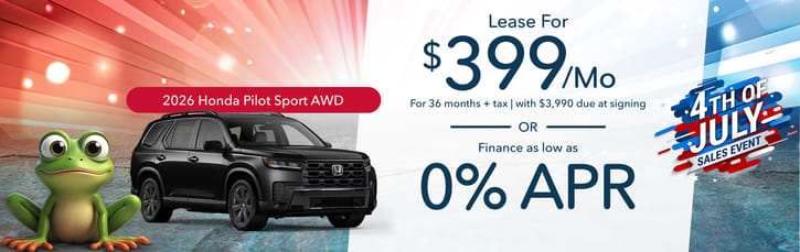 Lease 2026 Honda Pilot Sport $399