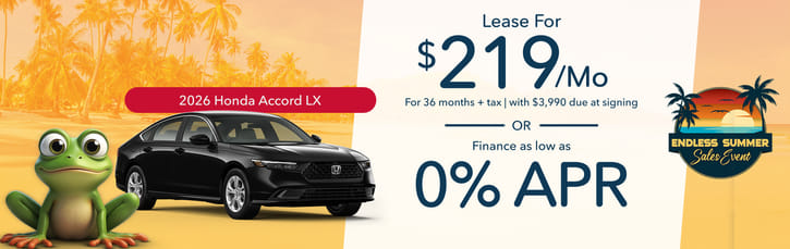 Lease 2026 Honda Accord LX $219