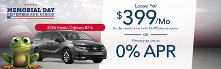 New 2026 Honda Odyssey Finance Special