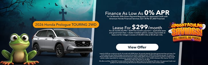 Lease 2026 Honda Prologue Touring $299