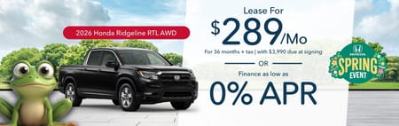 Lease 2026 Honda Ridgeline Sport $289