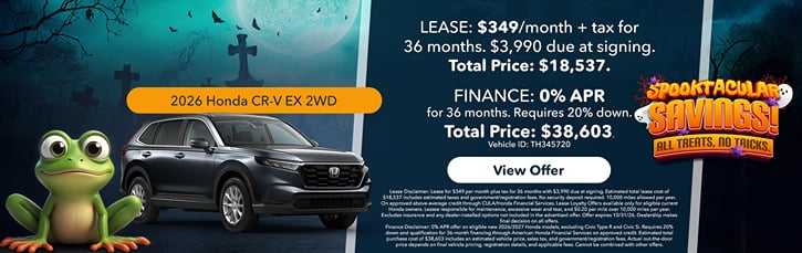 Lease 2026 Honda CR-V EX $349