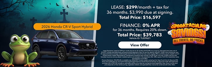 Lease 2026 Honda CR-V Hybrid Sport $299