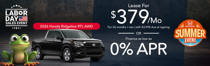 Lease 2026 Honda Ridgeline Sport $379