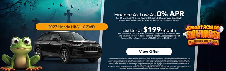 Lease 2027 Honda HR-V LX $199