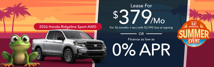 Lease 2026 Honda Ridgeline Sport $379