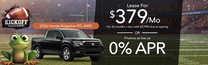 Lease 2026 Honda Ridgeline RTL $379