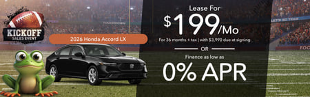 New 2026 Honda Accord Finance Special