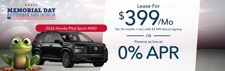 Lease 2026 Honda Pilot Sport $399