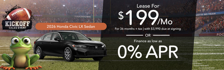 Lease 2026 Honda Civic Sedan LX $199