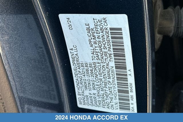 2024 Honda Accord EX - Photo 31
