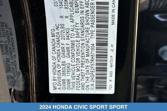 2024 Honda Civic Sport - Photo 30