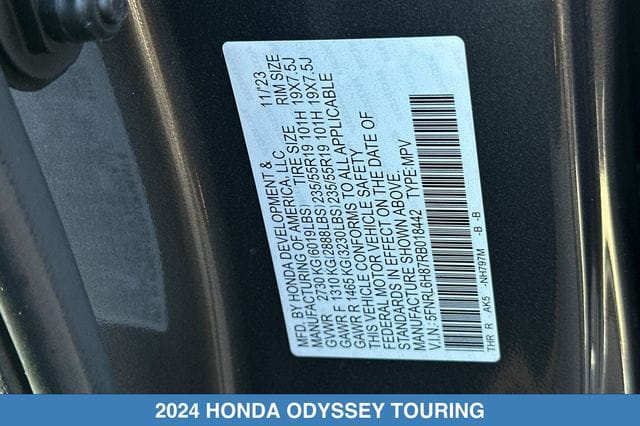 2024 Honda Odyssey Touring - Photo 29