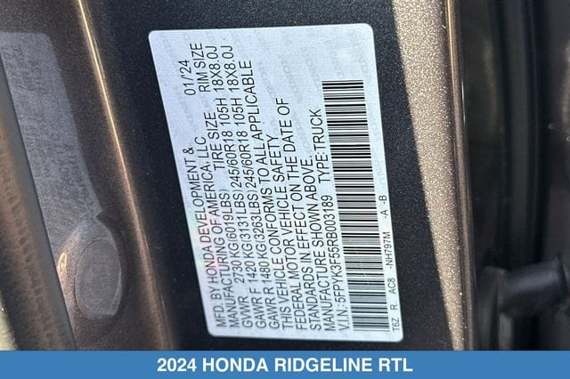2024 Honda Ridgeline RTL - Photo 32