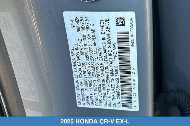 2025 Honda CR-V EX-L - Photo 32