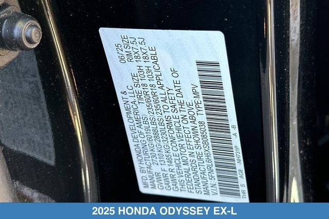 2025 Honda Odyssey EX-L - Photo 33