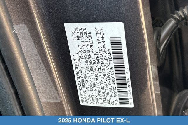 2025 Honda Pilot EX-L - Photo 33