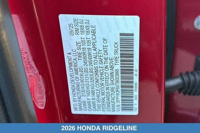 2026 Honda Ridgeline TrailSport - Photo 30