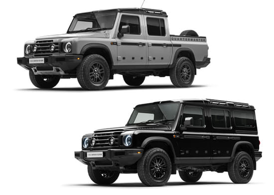 A gray 2026 Quartermaster with a black 2026 Station Wagon on a white background.