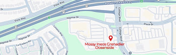 map of Mossy Ineos Grenadier Oceanside