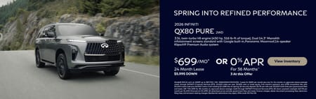 New 2026 INFINITI QX80 PURE Finance Special