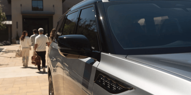 Close up of the 2026 INFINITI QX80 QX80 side mirror cap.