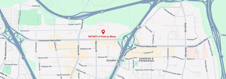 map of INFINITI of Kearny Mesa