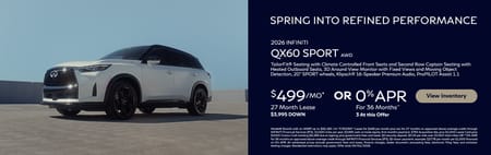 New 2026 INFINITI QX60 SPORT Finance Special