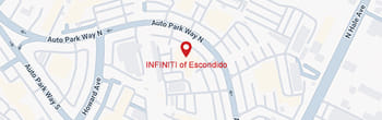 map of INFINITI of Escondido