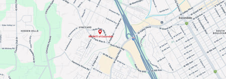 map of INFINITI of Escondido