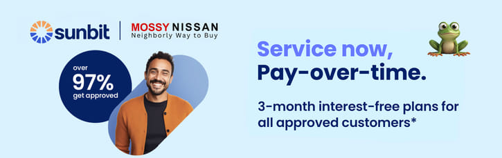 Service now, pay over time sunbit banner
