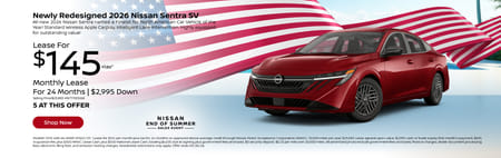 Lease 2026 Nissan Sentra SV $145