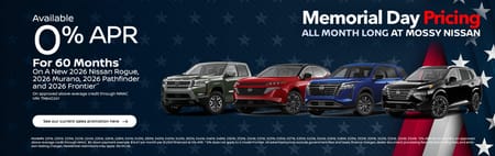 0% APR on Select New Nissan Models