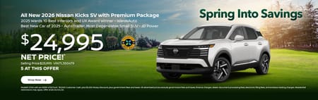 New 2026 Nissan Kicks SV Purchase Offer