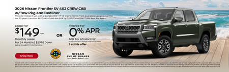 Especial de Finanzas de 2026 Nissan Frontier