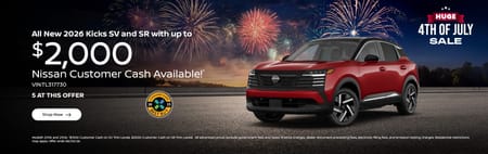 New 2026 Nissan Kicks SV Purchase Offer